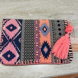 Cynthia Rowley Multicolor Geometric Clutch